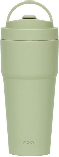 워키 티타늄 세라믹 보온보냉 대용량 텀블러 770ml 빨대 2종 포함, 그린, 1개