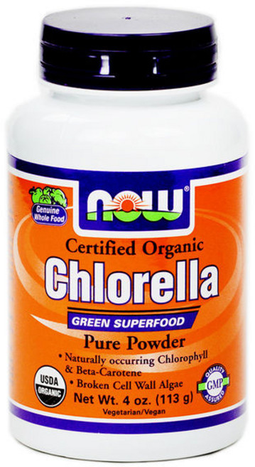 NOW Foods 小球藻素食粉, 113克, 1個