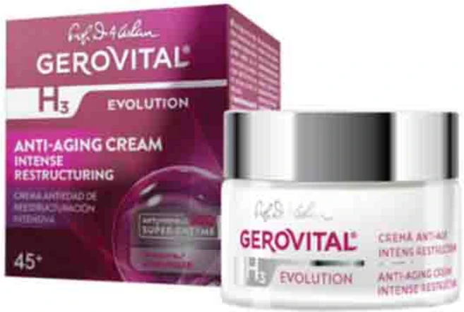 GEROVITAL H3 EVOLUTION Anti Aging Cream 제로비탈 H3 에볼루션 안티에이징 +45 크림 50ml, 1개 - 쿠팡