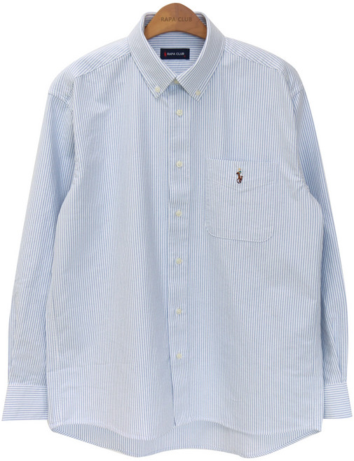 라파클럽 남녀공용 옥스포드 포켓 긴팔 세미 오버핏 남방 셔츠