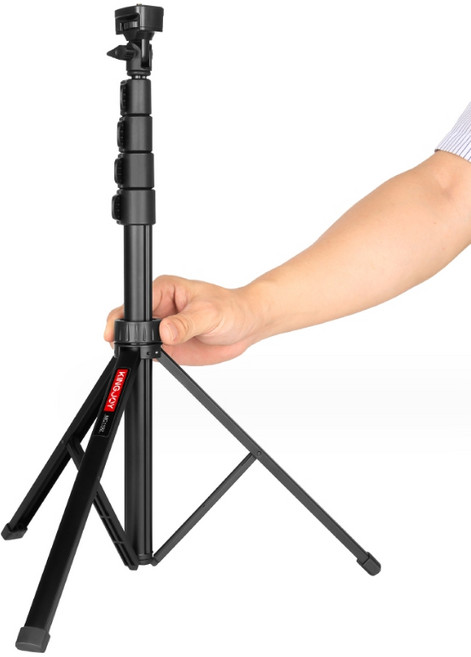 주닉스 MC1192 5단 휴대폰 삼각대 촬영용 필 라이트 조명 스탠드 범용, 1개