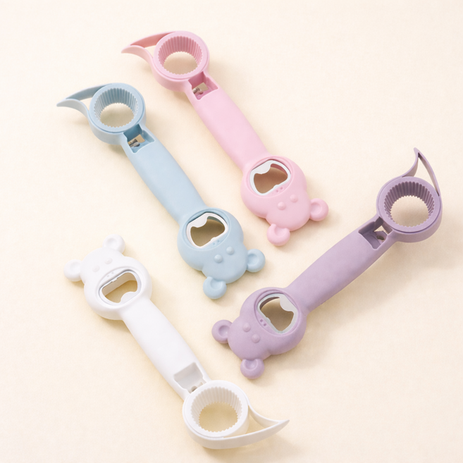 온일상 만능 뚜껑 병따개 오프너, 1개, 분홍색