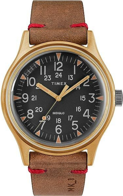 Timex MK140mm 24시간 가죽끈 밀리터리워치 TW2R96700 데일리 손목시계 고급