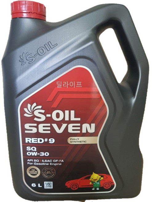 에스오일 7 RED 세븐레드 9 SQ GF-7A 0W30 6L, 1개