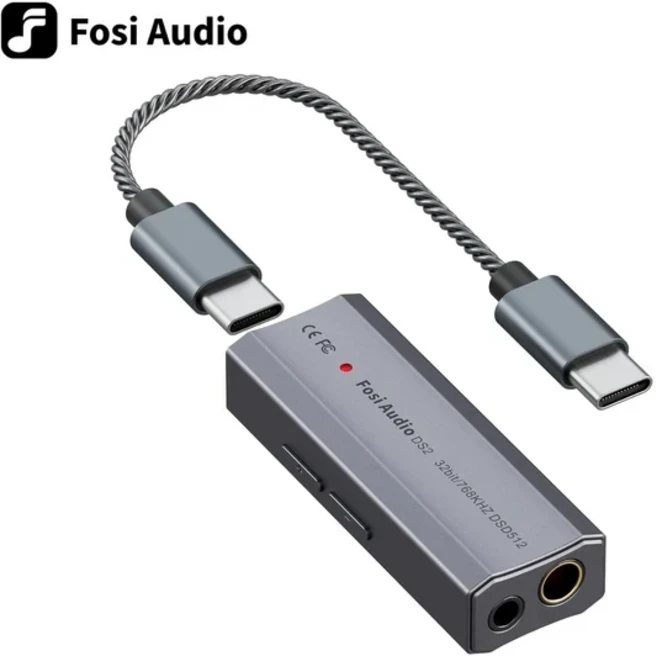 Fosi DS2 오디오 USB DAC 앰프 32bit/384kHz 지원 3.5MM & 듀얼 출력, 01 빠른, 01 DS2