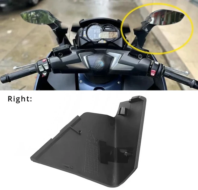 BMW C650GT 2016 나일론 플라스틱 오토바이 백미러 브래킷 베이스 소형 사이드 커버, 02 Right