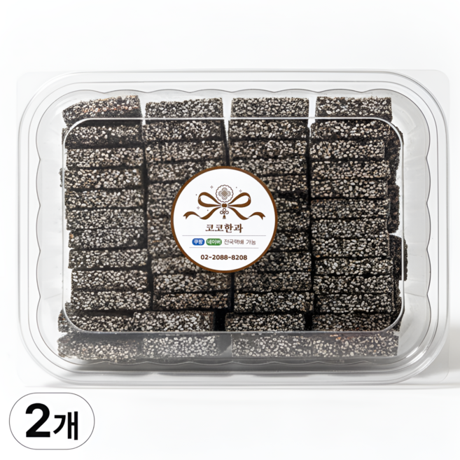 코코한과 수제 검정깨강정 고소한 달지않은 건강한 부모님 간식, 1개, 1kg