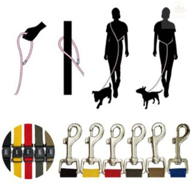 조은하나 허리에 묶는 리드줄 브라운 5m