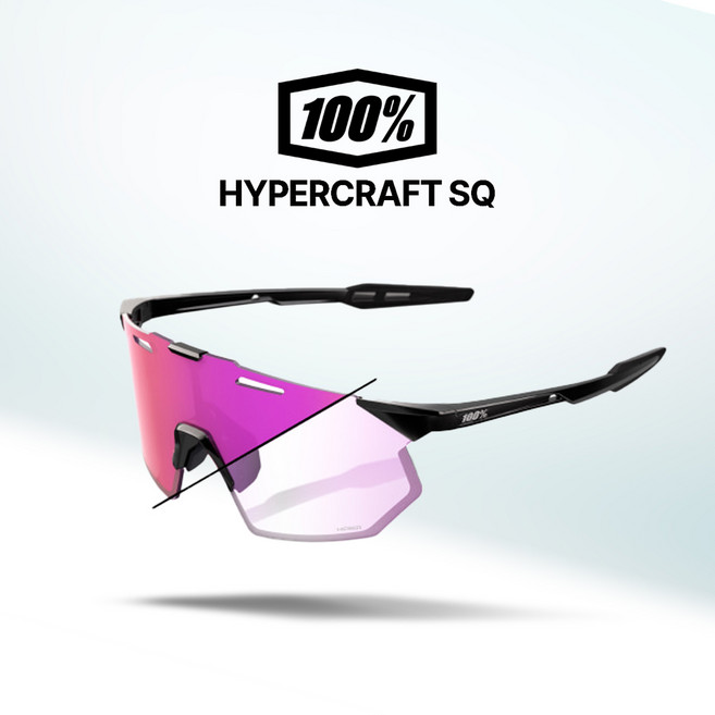 100% 고글 하이퍼크래프트 SQ 자전거 야구 골프 스포츠 선글라스 100퍼센트 100프로(01), 6. 글로스블랙/퍼플미러변색(06), 1개