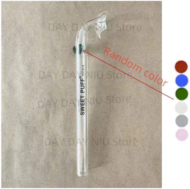 5.5인치 곡선형 스위트 퍼프 유리 오일 버너 파이프 빨대, 04 2pcs unbroken