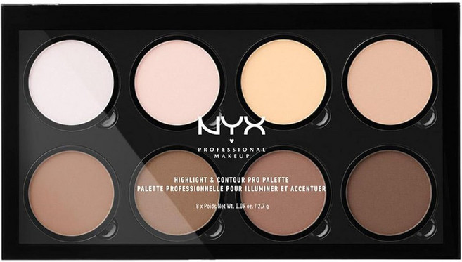 NYX 프로페셔널 하이라이터&컨투어 멀티컬러, 1개