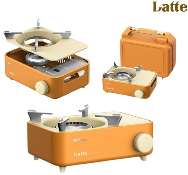 2026년 MAX 맥스 라떼 스토브 버너 (케이스 포함), 라떼 스토브 - 탠저린, 1개