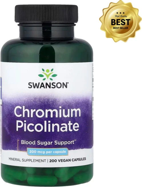 스완슨 크로뮴 크롬 피콜리네이트 200mcg 200캡슐 피콜린산 Chromium, 120g, 1개, 200정 - 쿠팡