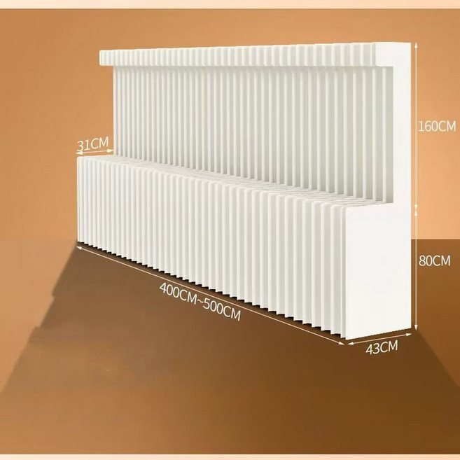크리 에이 티브 곡선 오르간 종이 벽 스크린 룸 디바이더 사무실 파티션 이동식 접이식 배플 전시 레이아웃, 07 240cm(H)X500cm(W)