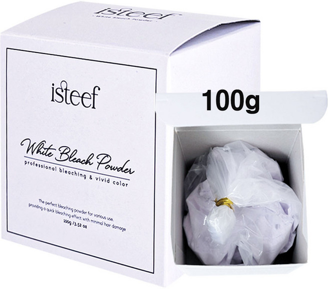 이스티프 미용실 탈색약 셀프 블랙빼기 화이트 브리치 파우더 소량 탈색제, 1개, 100g