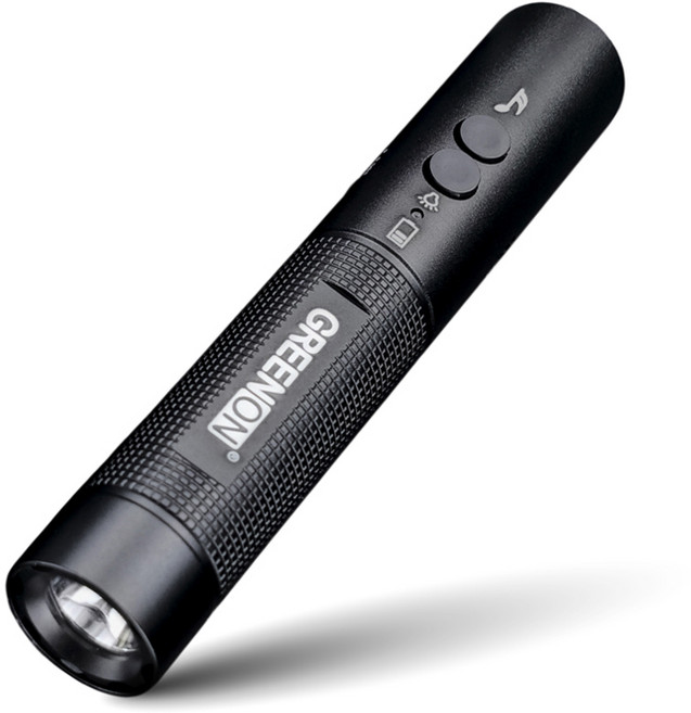 GREENON USB電子哨手電筒-工規級(GS368) 全新進化130分貝 夜間行走防身 交通指揮 運動比賽, 1個