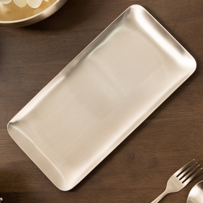 놋결 방짜유기 놋그릇 직사각접시 (생선), 유기, 1개