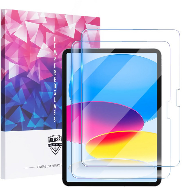 DUNNO 아이패드 강화 유리 스크린 보호 필름 2p, 1개, HD 투명도