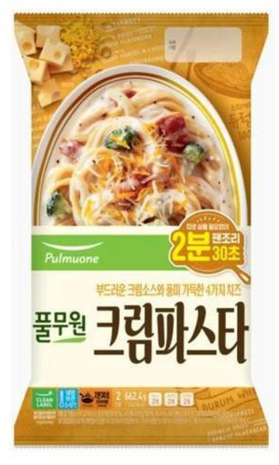 풀무원 4가지 치즈 크림 파스타 (2인분) 662.4g, 1개