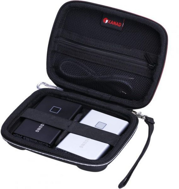 자나드 2in1 하드 케이스 삼성 T7 T9 쉴드 터치 250GB 500GB 1TB 2TB 4TB 상태 드라이브 그레이, 검정 2-in-1 하드 드라이브 케이스