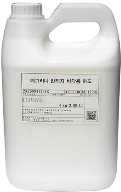 노루페인트 예그리나 빈티지 바닥용 하도 4kg 유광, 투명 유광, 1개