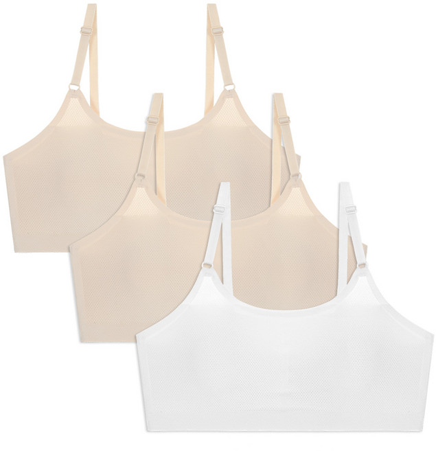 엘라운지 심리스 메쉬 스트링 브라탑 3매