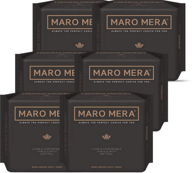 마로메라 순면 생리대, 중형, 16개입, 6개