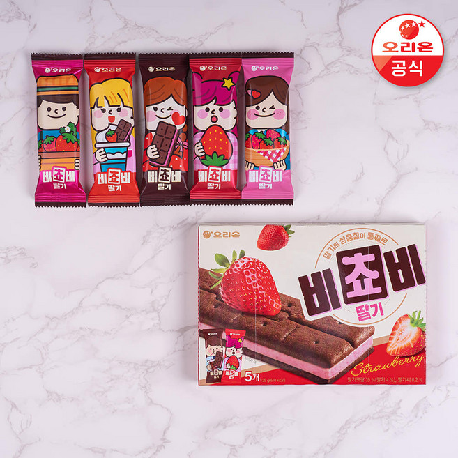 오리온 비쵸비 딸기, 125g, 2개