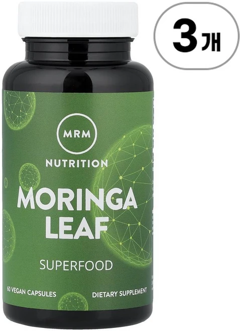 MRM 뉴트리션 모링가 잎 600mg MRM Nutrition Moringa Leaf 600 mg 60정, 3개 - 쿠팡