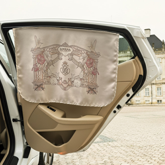 로바나 아기 차량 햇빛가리개 (자석), 베이지, 혼합, 1개