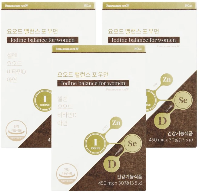 리서쳐스 투비컷 요오드, 30정, 3개 - 쿠팡