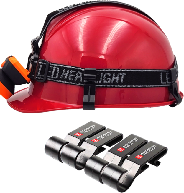 안전모 헤드랜턴 고정 클립 고글 밴드 고정핀 4P