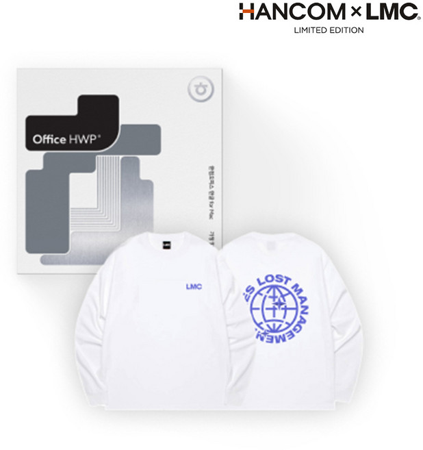 한글과컴퓨터 한글 for Mac (맥용) 한컴오피스 가정 및 학생용 MLP 배송형 + 엘엠씨 콜라보 롱슬리브, 한컴Mac + 롱슬리브 XL