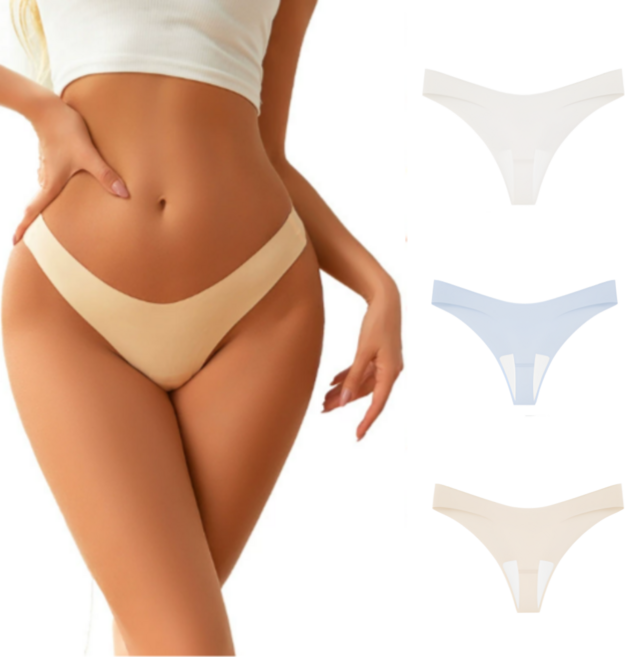 WAP [1+1+1] 무봉제 심리스속옷 로우라이즈 V컷 T자형 노라인 자국없는