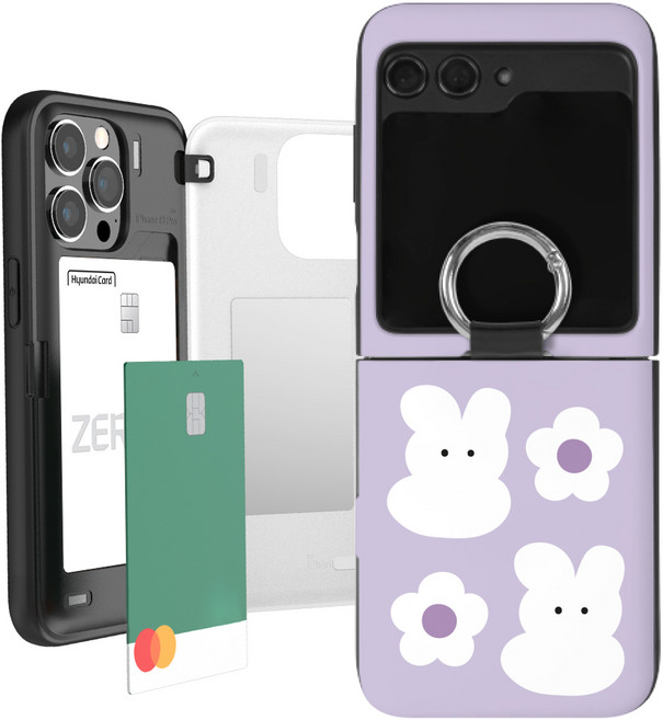 말랑토끼 카드2장 마그네틱 도어범퍼 케이스