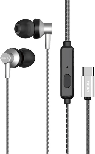 AIWA ESTM-138 USB Type-C 入耳式耳機 藍色, Silver, ESTM-138S