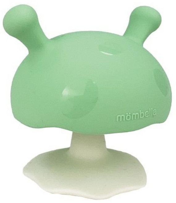 英國 Mombella 矽膠 蘑菇造型固齒器 磨牙玩具, F, 薄荷牛奶 / 1319, 1個
