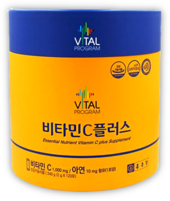 바이탈프로그램 종근당 비타민C 플러스 1000mg 120p, 120개, 1회분