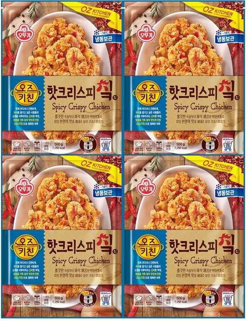 오즈키친 핫크리스피치킨 500g, 오즈키친 핫크리스피치킨 500gx4개, 4개