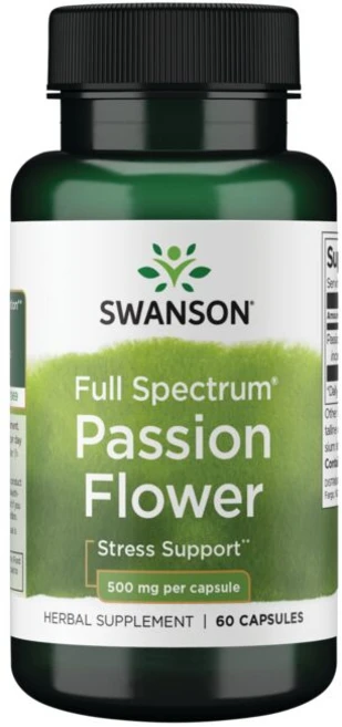 스완슨 풀 스펙트럼 패션 플라워 500mg 캡슐, 1개, 60정 - 쿠팡