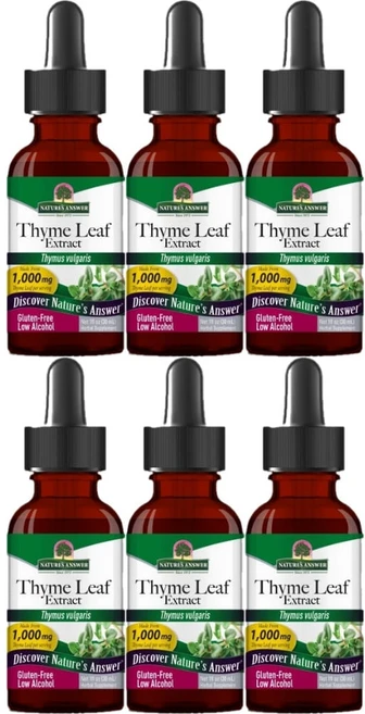 네이처스앤서 고흡수 타임 잎 백리향 추출물 1000mg 액상 액체, 30ml, 6개 - 쿠팡