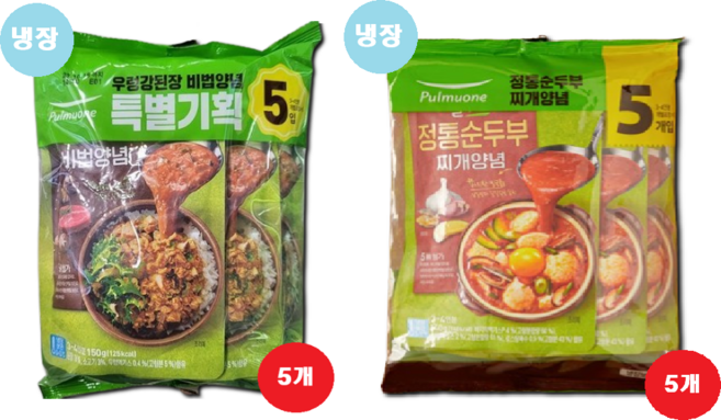풀무원 우렁강된장 150g & 순두부찌개 양념 140g 세트, 1개