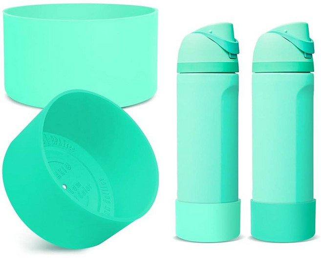 Kaitiaki 2PCS Silicone Boot for Owala 24oz FreeSip Water Bottle Anti-Slip Scratch-Resistant Botto, 90s Kid