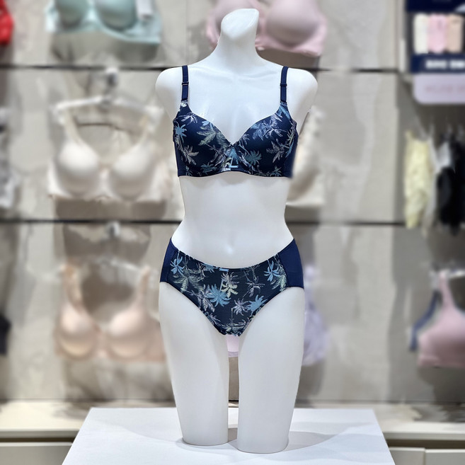 FILA 휠라언더웨어 [ NC터미널점] 여성 트로피컬 헴날개 와이어 브라팬티세트 BAGDRG2649FNAY