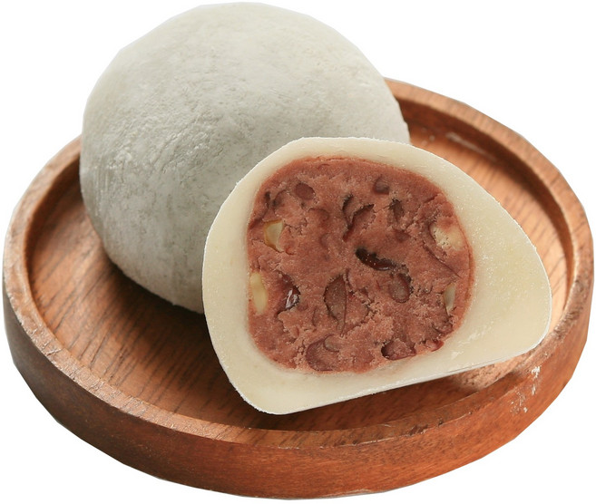 [모이서울] 쫀득 담백 고급스러운 수제 통팥모찌 찹쌀떡 싱글구성(보냉백 냉동 포장), 55g, 24개