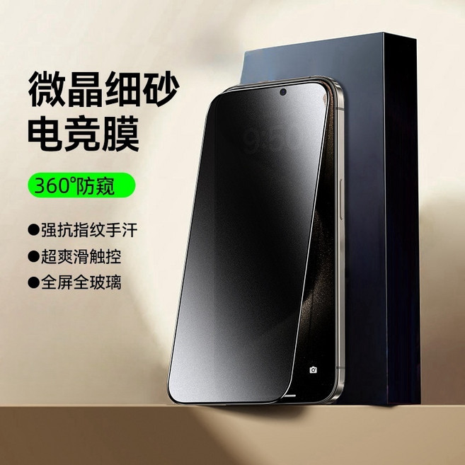 防偷窺保護貼 360度磨砂全屏覆蓋, 360度磨砂防窺貼,iPhone 14promax, 1個