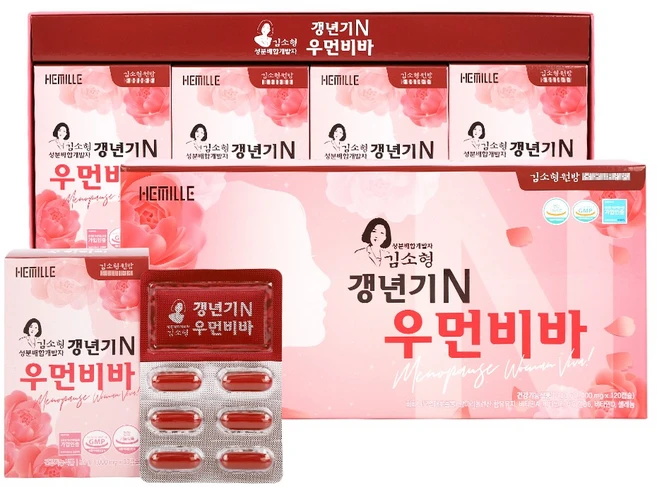 [김소형원방] 갱년기N 우먼비바 1 000mg * 120캡슐, 1박스, 120정 - 쿠팡