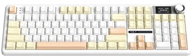 (AULA) 유 무선 블루투스 기계식키보드 독거미 F108Pro (한영) 치즈 화이트 LEOBOG 경해축