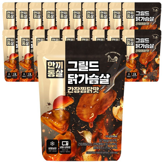 한끼통살 그릴드 닭가슴살 간장찜닭맛 20개입, 20개, 100g