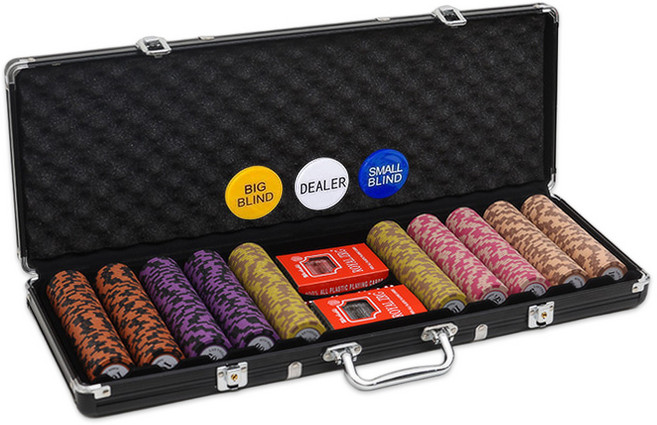 고니표 데칼클레이 카지노칩 세트 포커칩 홀덤칩 세븐 포커 게임 숫자칩, GNP-500BK (숫자칩500P+블랙케이스), 1개